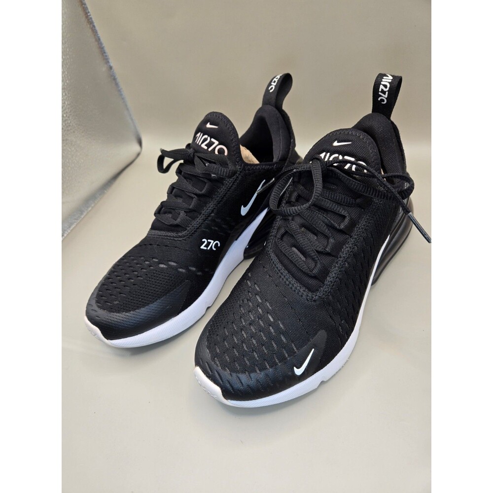 Nike Air Max 270 Shoes Women's 6 Black White Running Athletic Workout Sneakers - Picture 4 of 8